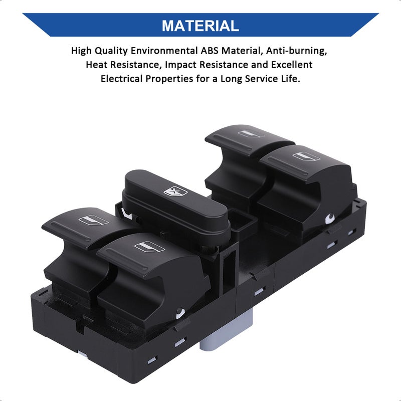 AiYiGu Driver Side Power Master Window Switch, Compatible with 2005-2014 VW Jetta/Golf/Passat | CC/Tiguan/Rabbit/GTIï¼ŒReplace 1K4959857, 5ND959857, 5K4959857 - Image 5